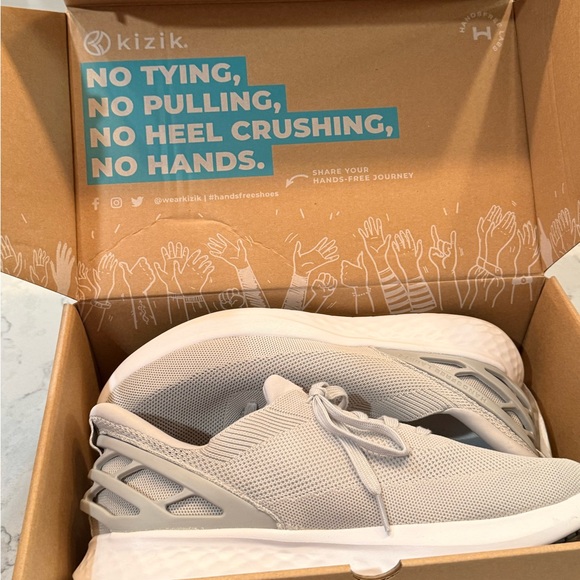 Kizik Athens Slate Grey Mens 11.5 Athletic Sneaker New - Picture 3 of 9